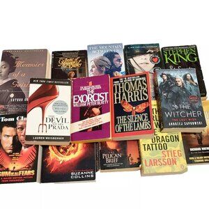 Books to Screen Paperback Lot - 14 books - Dragon Tattoo, Exorcist, crawdads